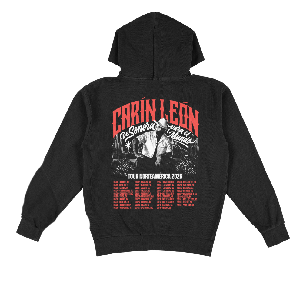 Tour Norteamérica 2026 Black Hoodie back