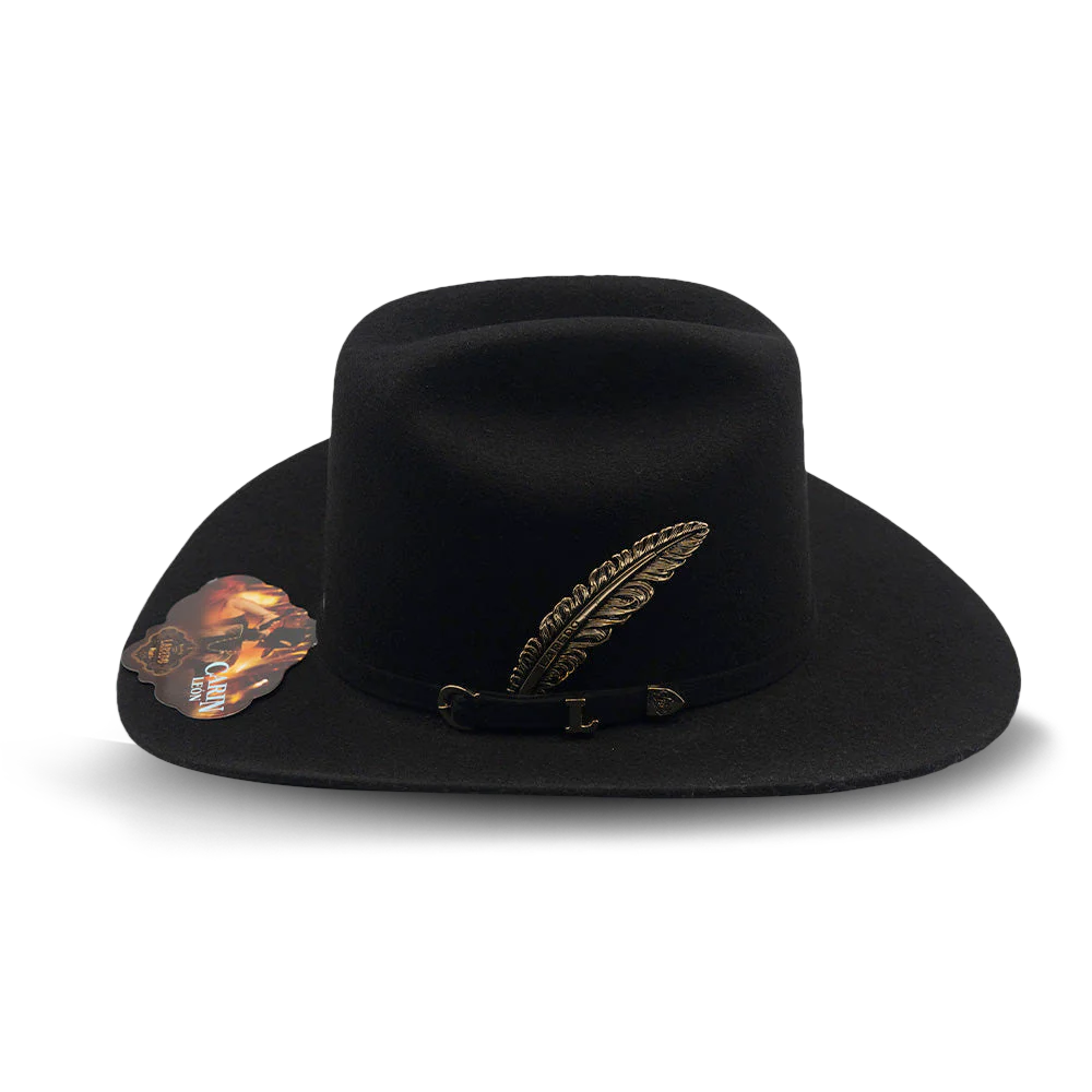 Texan Fine Wool Black Hat Side